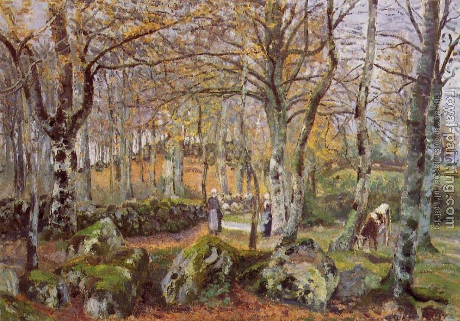 Camille Pissarro : Landscape with Rocks, Montfoucault